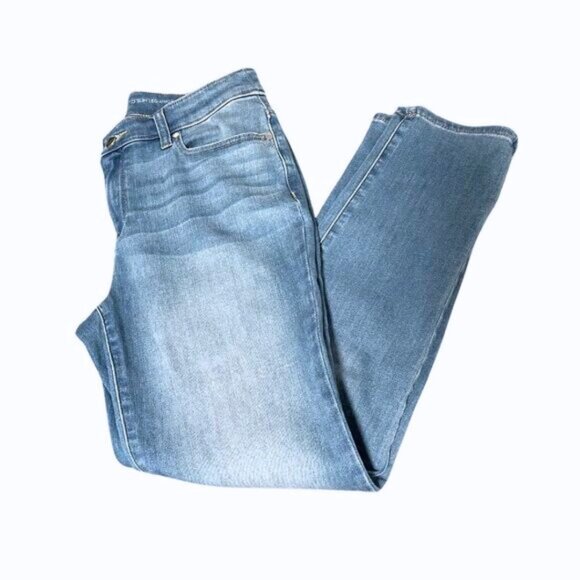 Chicos Perfect Stretch Girlfriend Jeans Womens US 4 Medium Wash Straight Ankle - Picture 2 of 8